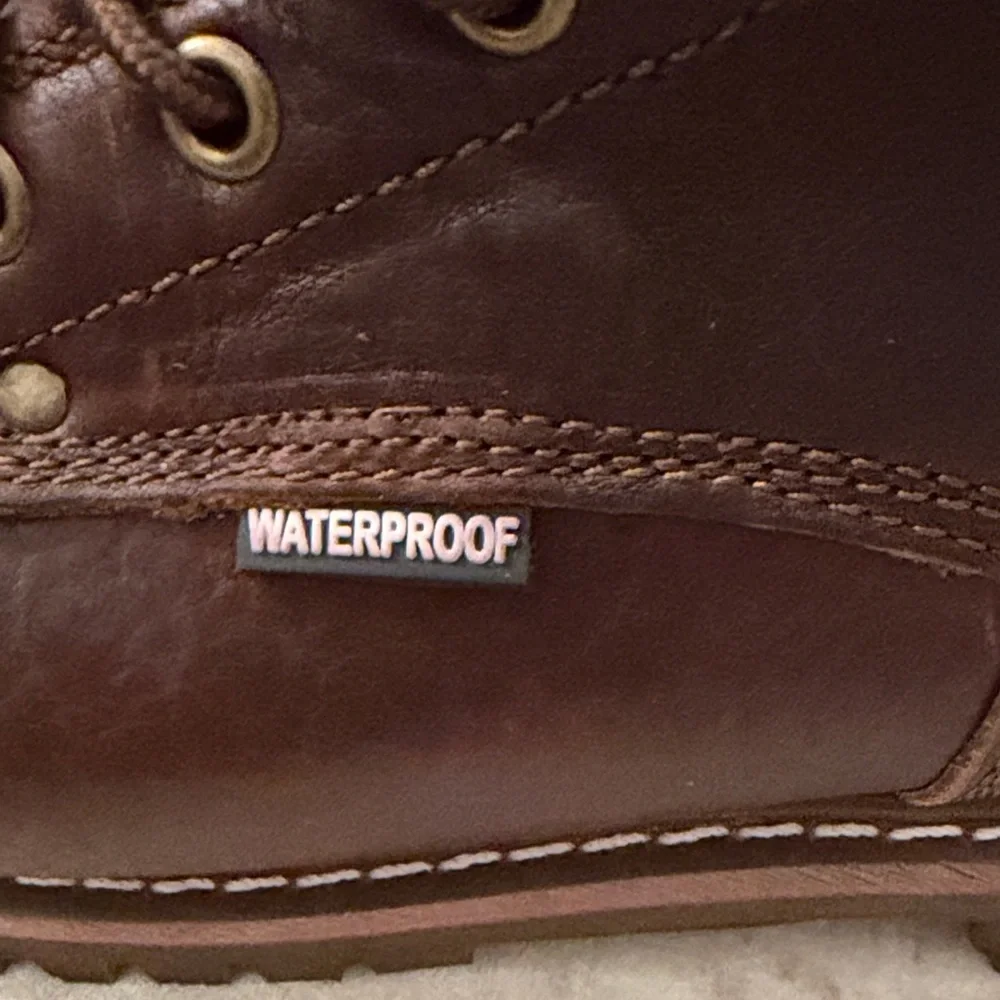 Men's Brown Leather work Boots - Picture 9 of 12